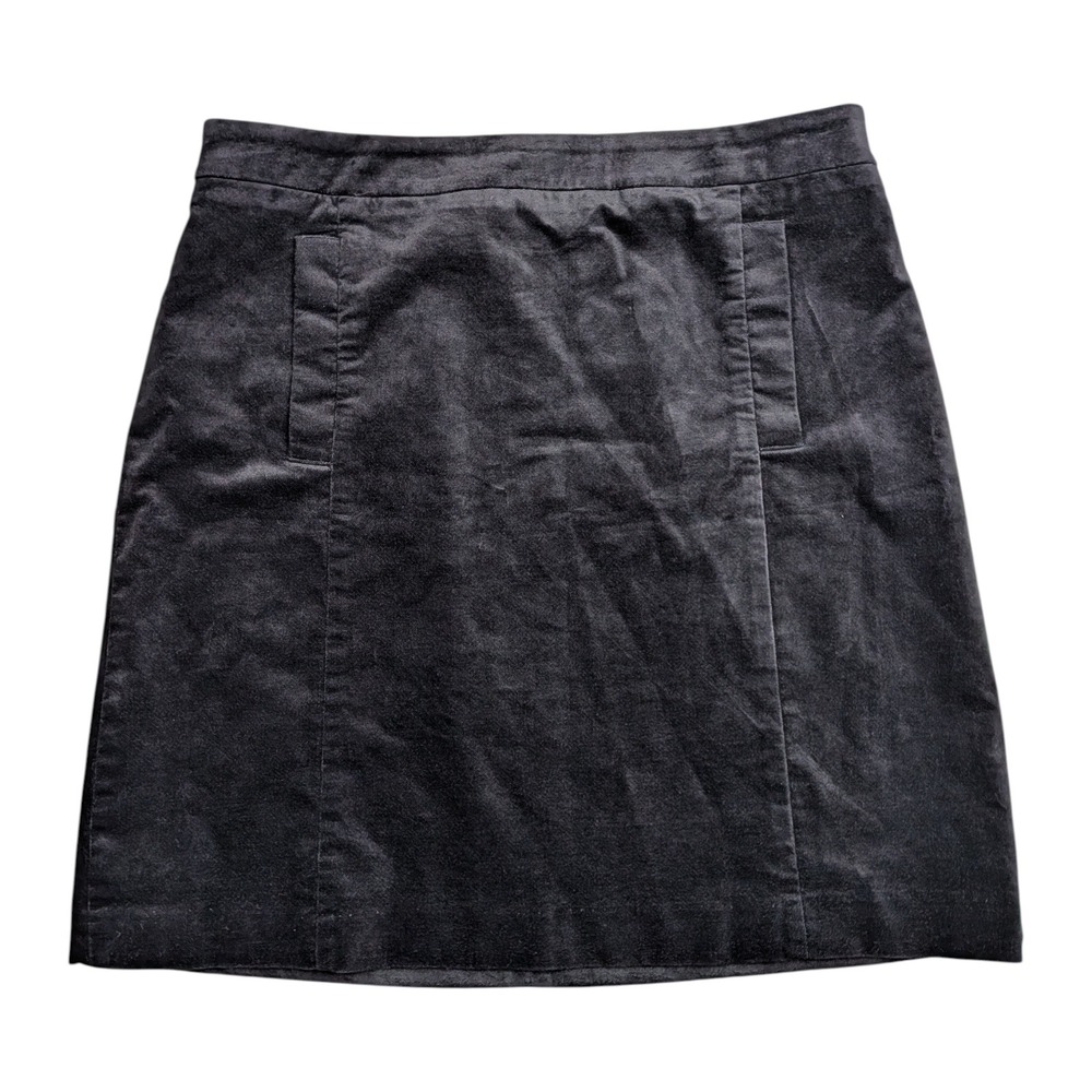 Velvet Pencil Skirt Women Size 10‎ Black Corpcore Minimalist Normcore